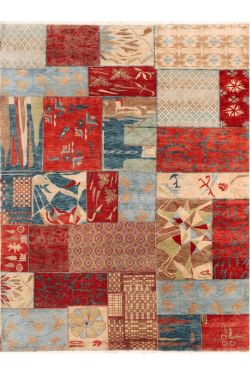 Multi-coloured Patch Work Handmade Rug