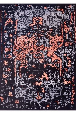 Mount Etna Amber Patterned Handmade Rug