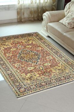 Rouge Jewel Moti Handmade Silk Carpet