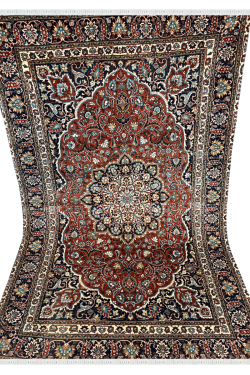 Rust Center Medallion Handknotted Area Rug
