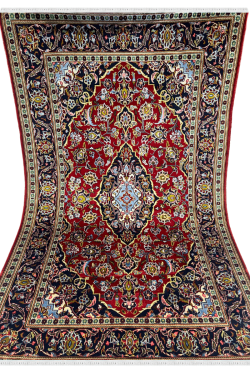 Laal Kashan Medallion Medium Handmade Rug
