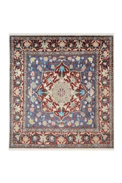 Jewish Star Square Wool Area Rug