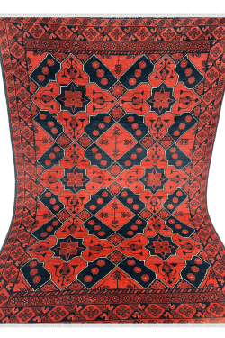 Amritsar Motif Handknotted Medium Afghani Carpet