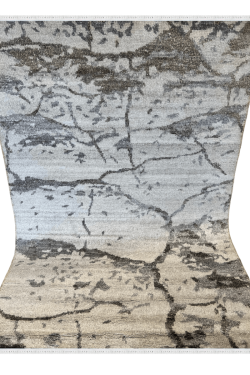 Modern Stone Crusted Wool Handknotted Rug