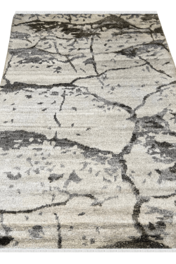 Modern Stone Crusted Wool Handknotted Rug