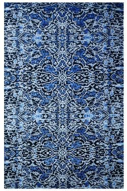 Bombay Blue Modern Area Rug