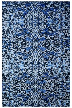 Bombay Blue Modern Area Rug