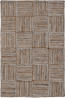 Odd Shaped Squared Jute Handmade Carpet