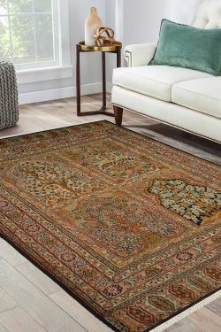 Noor Gold Hamadan Handmade Silk Rug