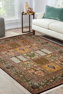 Classic Hamadan Silk Area Rug