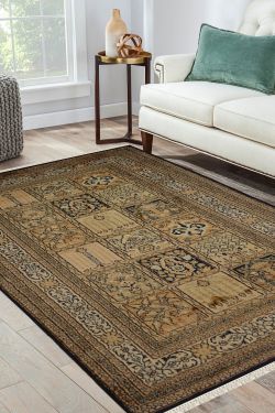 Traditional Panel Hamadan Hand Knotted Area Rug