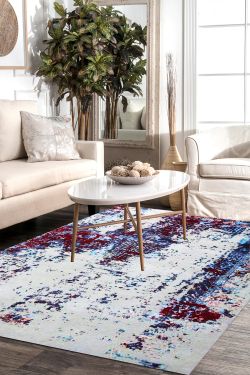 Erased Vision Handknotted Modern Area Rug