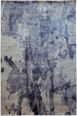 Blue Sky Hand-knotted Modern Wool Area Rug