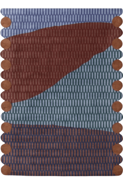 Circular Ends Designer Handmade Patterned Carpet