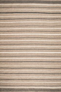 Sandy Striped Brown Handmade Outdoor Rug