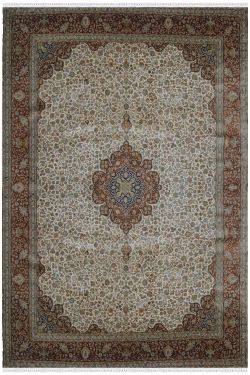 Kashan Pendulum Kashmir Silk Rug