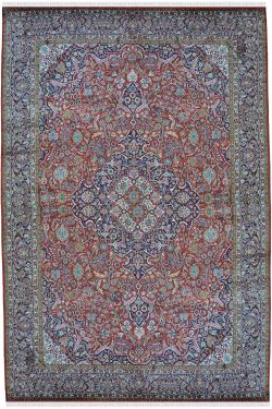 Large Silk Rug Center Medallion