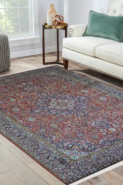 Large Silk Rug Center Medallion