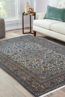 Persian Floral medallion Blue Rug