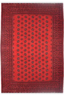 Mori Bukhara Maroon Handmade Carpet