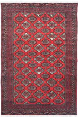 Vibrant Amrit Red Bukhara Carpet