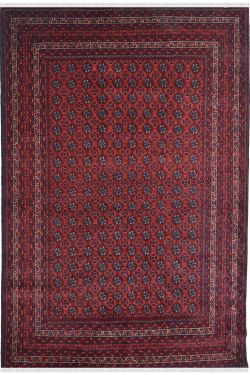 Mariam Maroon Afghan Bokhara Carpet