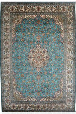 Aasman Kashan Pure Silk Rug