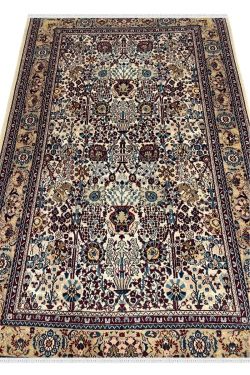 All over Tabriz Pattern Handknotted Kashmir Wool Carpet