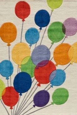 Balloons Kids Handmade Rug