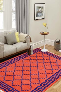 Cotton Contemporary Modern Flat-Woven Area Dhurrie