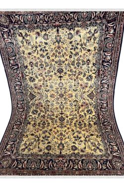 Cream Kashan Kalli Handmade Carpet