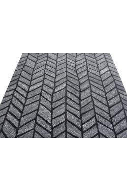 Charcoal Symmetry Modern Striped Rug