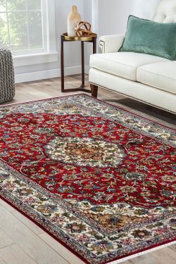 Laal Neel Pendulum Handmade Area Rug