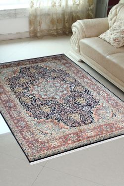 Jewel Medallion Silk on Cotton Carpet