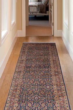 Classic Blue Diamond Wool Runner