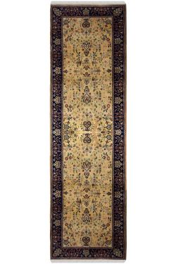 Gold Erased Handmade Wool Runner