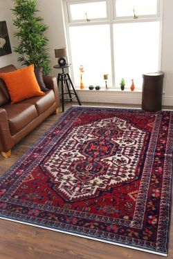 Caucasian Medallion Afghan Area Rug