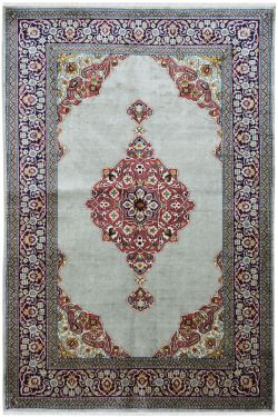 Open Tabriz handmade silk area rug