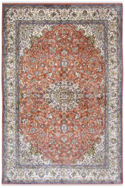 Rust Silk Kashan