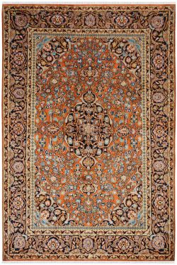 Santari Medallion Handknotted Silk Area Rug