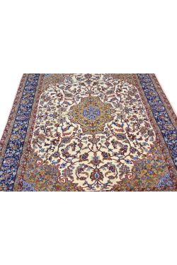 Ivory Neel Kashan Woolen Carpet