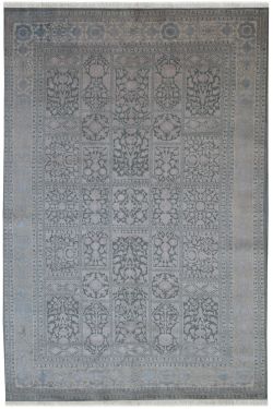 Embossed Bluish Gray Area Rug