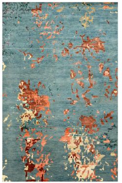 Cracked Wall Handknotted Modern Wool Area Rug