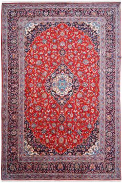 Rouge Afshar Woolen Rug