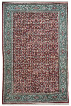 Tabriz Red Green Wool Medium Carpet 