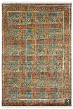 Beautiful Neel Qum Handknotted Kashmiri Silk Rug