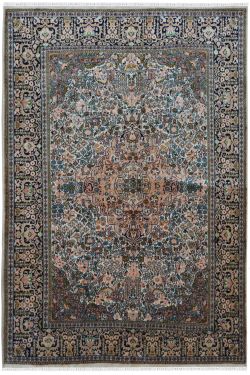 Jewel Ivory Pankh Handknotted Silk on Cotton Rug