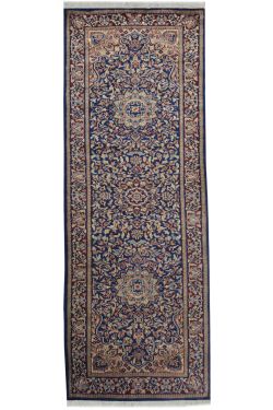 Blue Tabriz Iranian Wool Rug