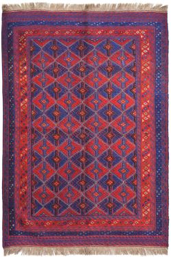 Red Afyon Handmade Kilim Area Rug