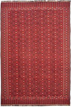 Rust Goz Flat-Woven Kilim Carpet